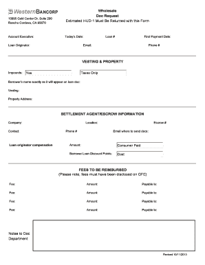 HUD-1 Settlement Statement Form