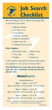 Job Search Checklist - wa