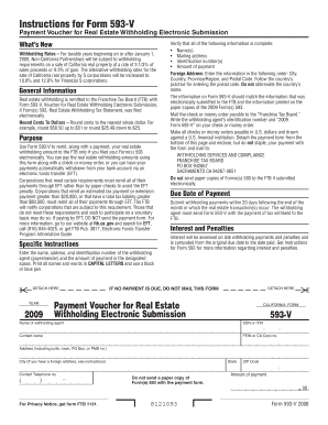 Form 593-V Payment Voucher