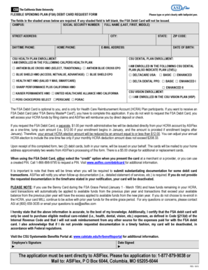 FSA Debit Card Request Form