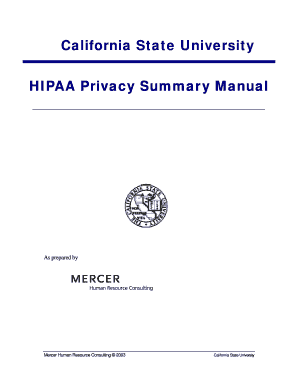 CSU HIPAA Manual - The California State University