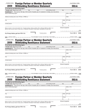 California Form 592-A