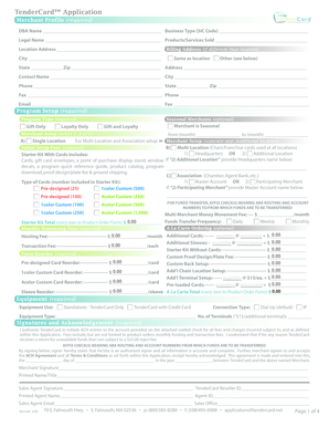 TenderCard Merchant Application