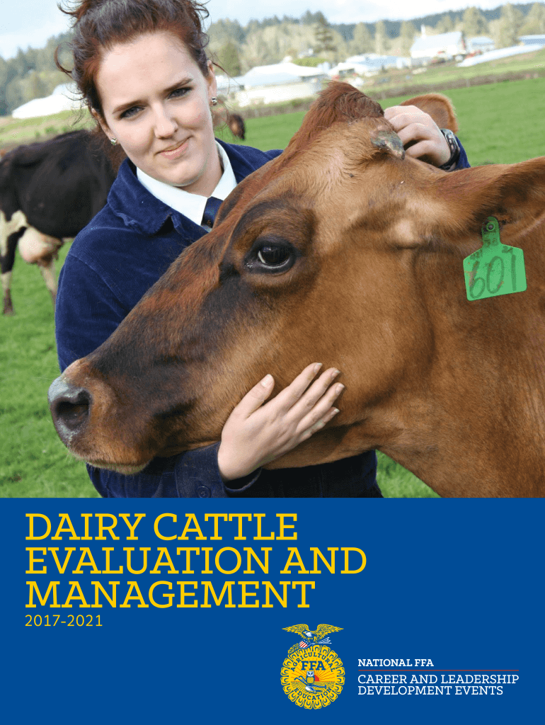 Fillable Online ffa DAIRY CATTLE EVALUATION AND MANAGEMENT 20172021