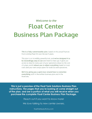 Example of a market analysis in a business plan - float center business plan pdf