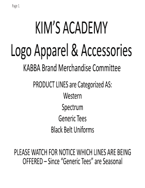 Kk survey questionnaire - KIM S ACADEMY Logo Apparel &amp