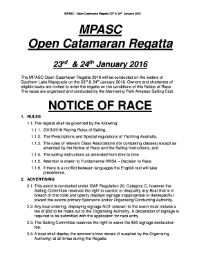 Open Catamaran Regatta - manneringparkasc org