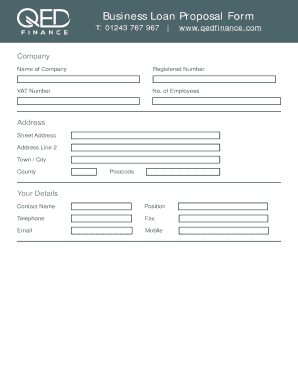 Business Loan Proposal Form - qedmarketing.co.uk - qedmarketing co