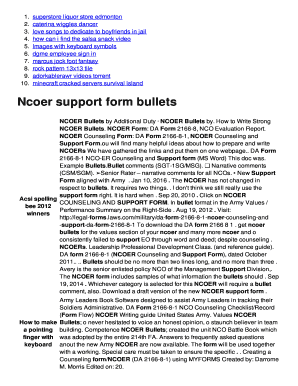 Fillable Online Ncoer Support Form Bullets Jc Seacret Salon Com Fax Email Print Pdffiller