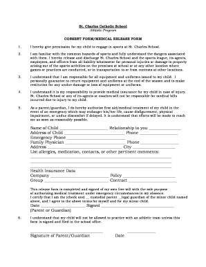 CONSENT FORM/MEDICAL RELEASE FORM - saintscjm.com