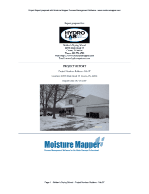 PROJECT REPORT - Moisture Mapper International