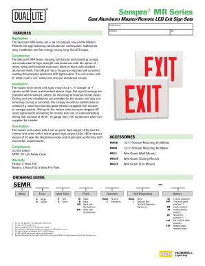 Cast Aluminum Master/Remote LED Exit Sign Sets