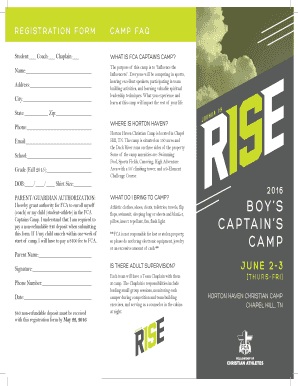 Summer camp brochure examples - 2016 Boy's Captain's Camp Brochure - nmtnfca