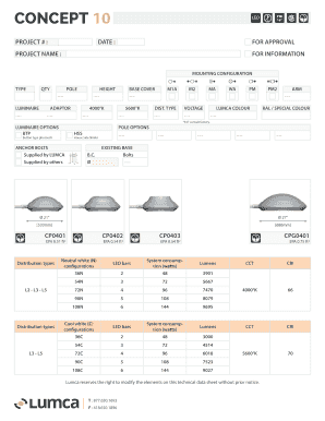 Concept 10 LED Project Approval Form