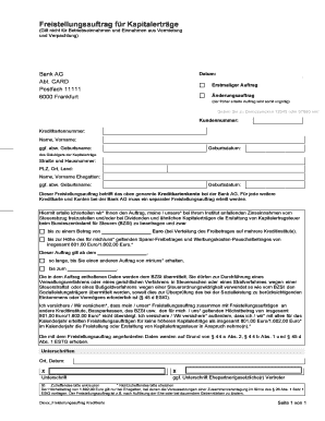  Fillable Online formatix Freistellungsauftrag Demo. Demo Formular Illustration 