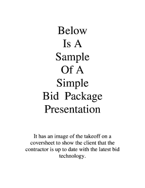 Cleaning proposal template - Below Is A Sample Of A Simple Bid Package Presentation