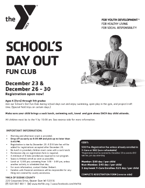 SCHOOLS DAY OUT FUN CLUB December 23 &amp - theydc