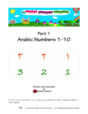 1-10 arabic numbers Arabic numbers