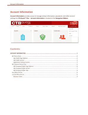 Fillable Online Account Information - ctbhelp.com Fax Email Print ...