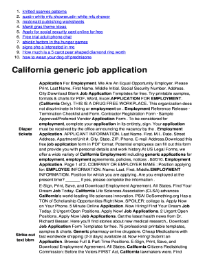 Apply for social security card online - California generic job application