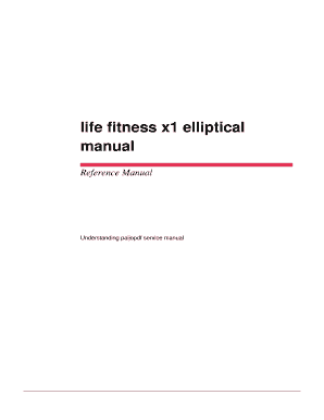 Life Fitness X1 Elliptical Manual - Fill Online, Printable, Fillable ...