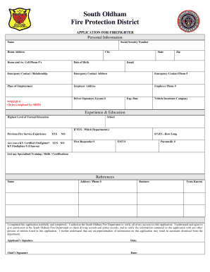 Fillable Online South Oldham Fire Protection District Fax Email Print ...