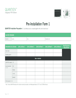 Consignment format pdf - Pre-Installation Form 1 - St. Jude Medical