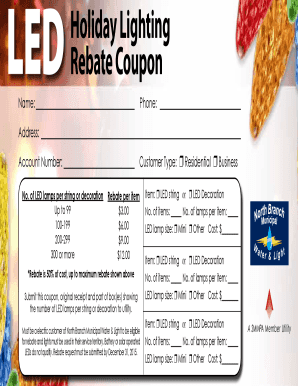 Holiday Lighting Rebate Coupon - nbpuc.com