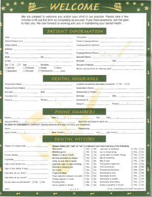 Dental Patient Information Form