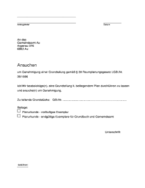 Application for Land Division Approval