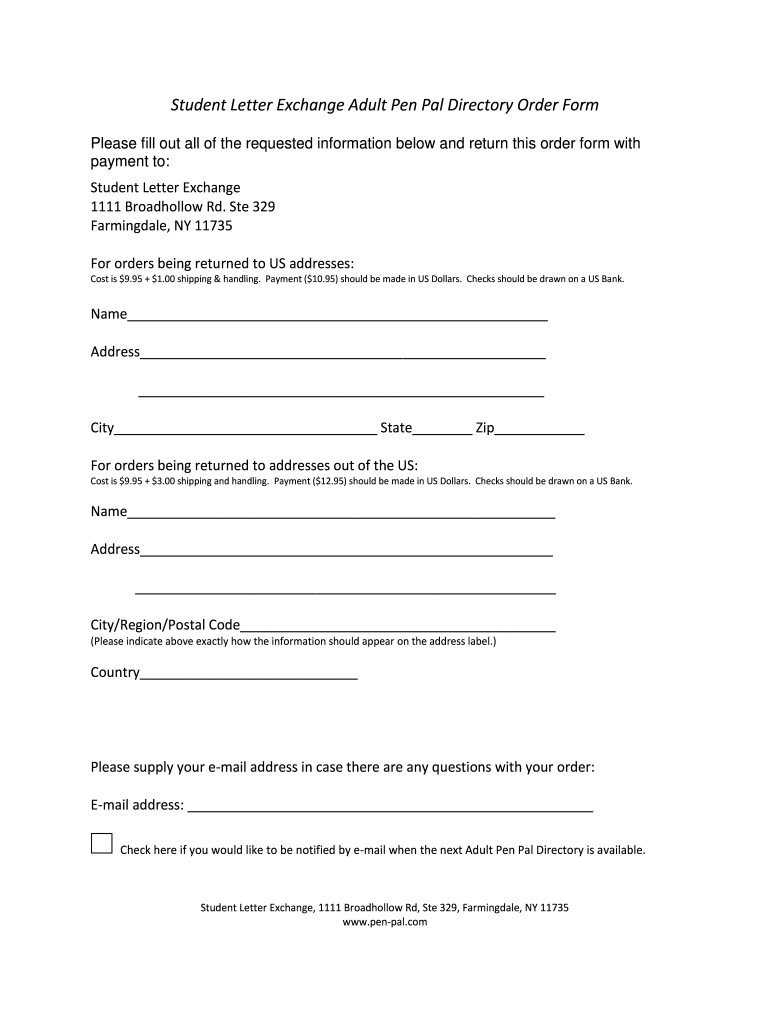 student letter exchange Preview on Page 1