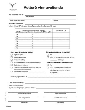 Icelandic Employee Verification Form