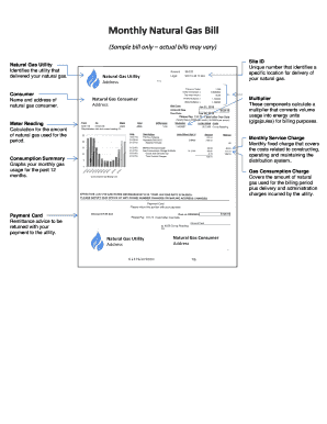 Fillable Online Monthly Natural Gas Bill Fax Email Print - pdfFiller