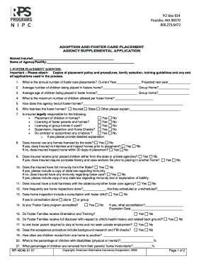 ADOPTION AND FOSTER CARE PLACEMENT