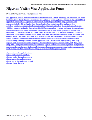 Fillable Online 104 131 86 Nigerian Visitor Visa Application Form ...