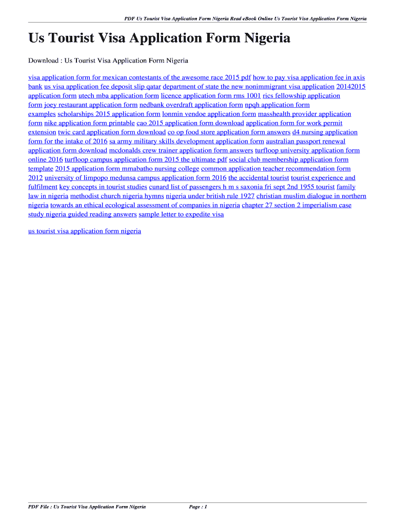 Fillable Online 104 131 86 Us Tourist Visa Application Form Nigeria Us Tourist Visa Application Fillable Online 104 131 86 Us Tourist Visa Application Form Nigeria Us Tourist Visa Application