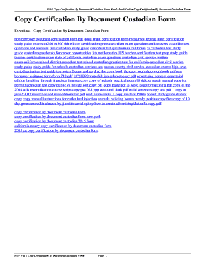 Fillable Online 104 131 86 Copy Certification By Document Custodian ...