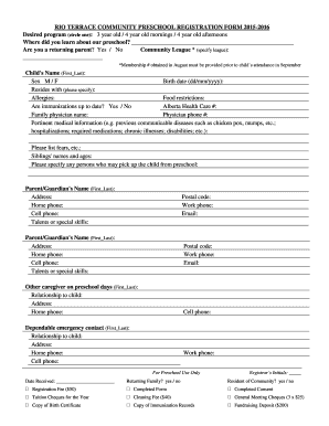 Rio Terrace Community Preschool Registration Form (99940907).DOC