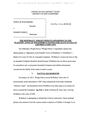 Rent review memorandum template - Opposition to Motion to Amend 5-6-13 01525951.doc