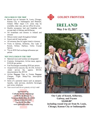 INCLUDED IN THE TRIP GOLDEN FRONTIER Round trip air ...