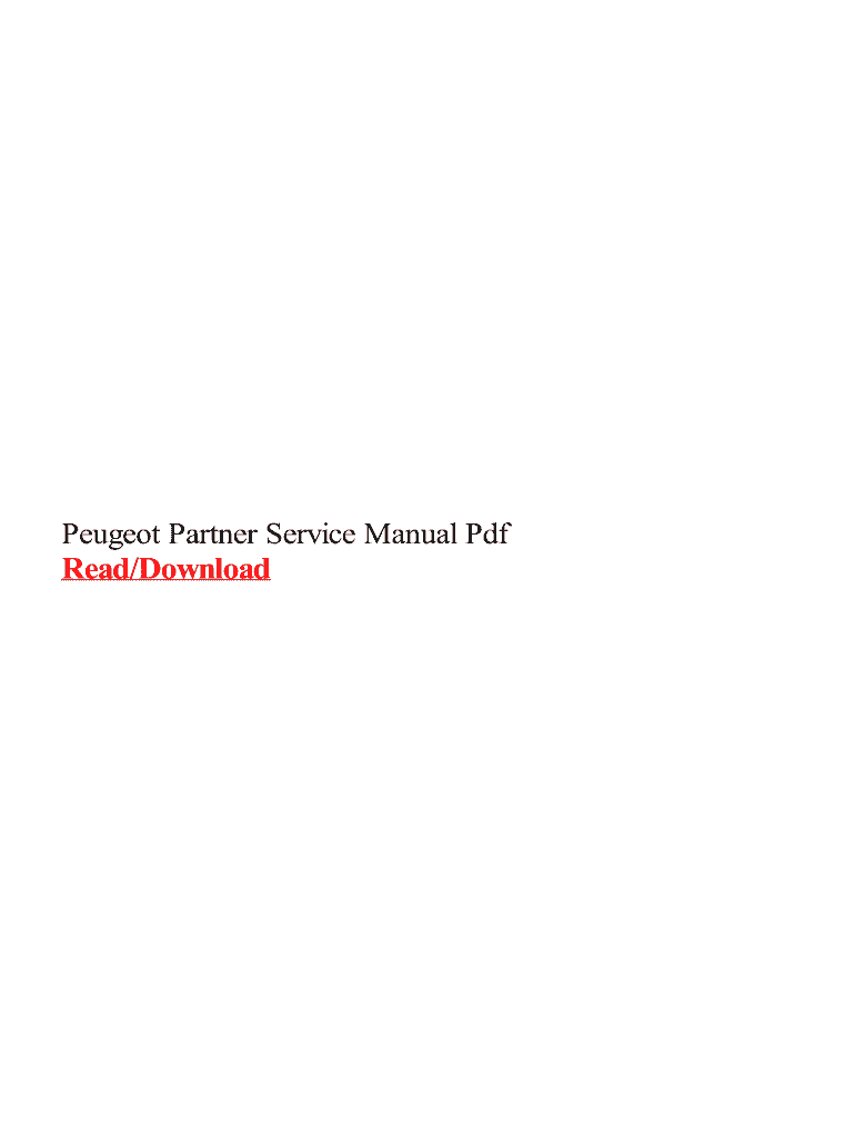 2018 PEUGEOT PARTNER WORKSHOP MANUAL FREE DOWNLOAD PDF visual data 5