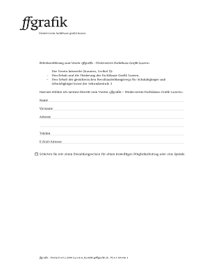 Beitrittserklrung zum Verein ff