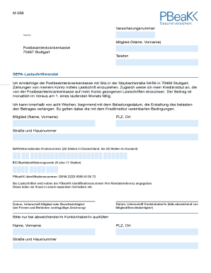 SEPA Direct Debit Mandate