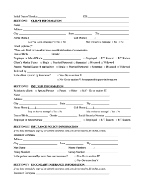 Initial Date of Service: