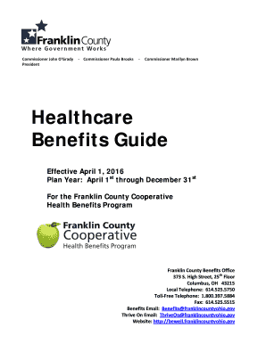 FRANKLIN County (Non EO) Health Benefits Guide effective 4012016