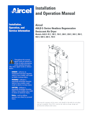 Installation and Operation Manual - Aircel