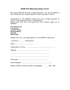 EARTHA Membership Form - eartha org