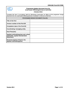 Childcare newsletter templates - CDM-SSC-PoA-DD-FORM - cdm unfccc