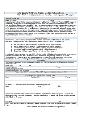 Download and Print Registration form - Ellis County Children's Theater - ecctheater