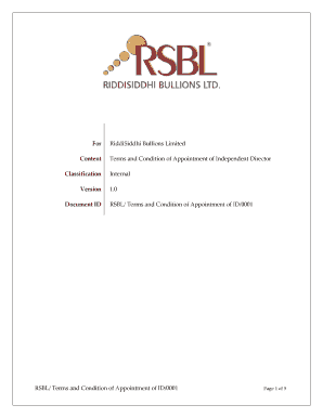 Classification Version Document ID RSBL/ Terms and ... - rsbl co